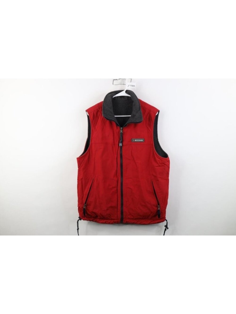 Vintage 90s Y2K Abercrombie & Fitch Mens Large Reversible Fleece Vest Jacket